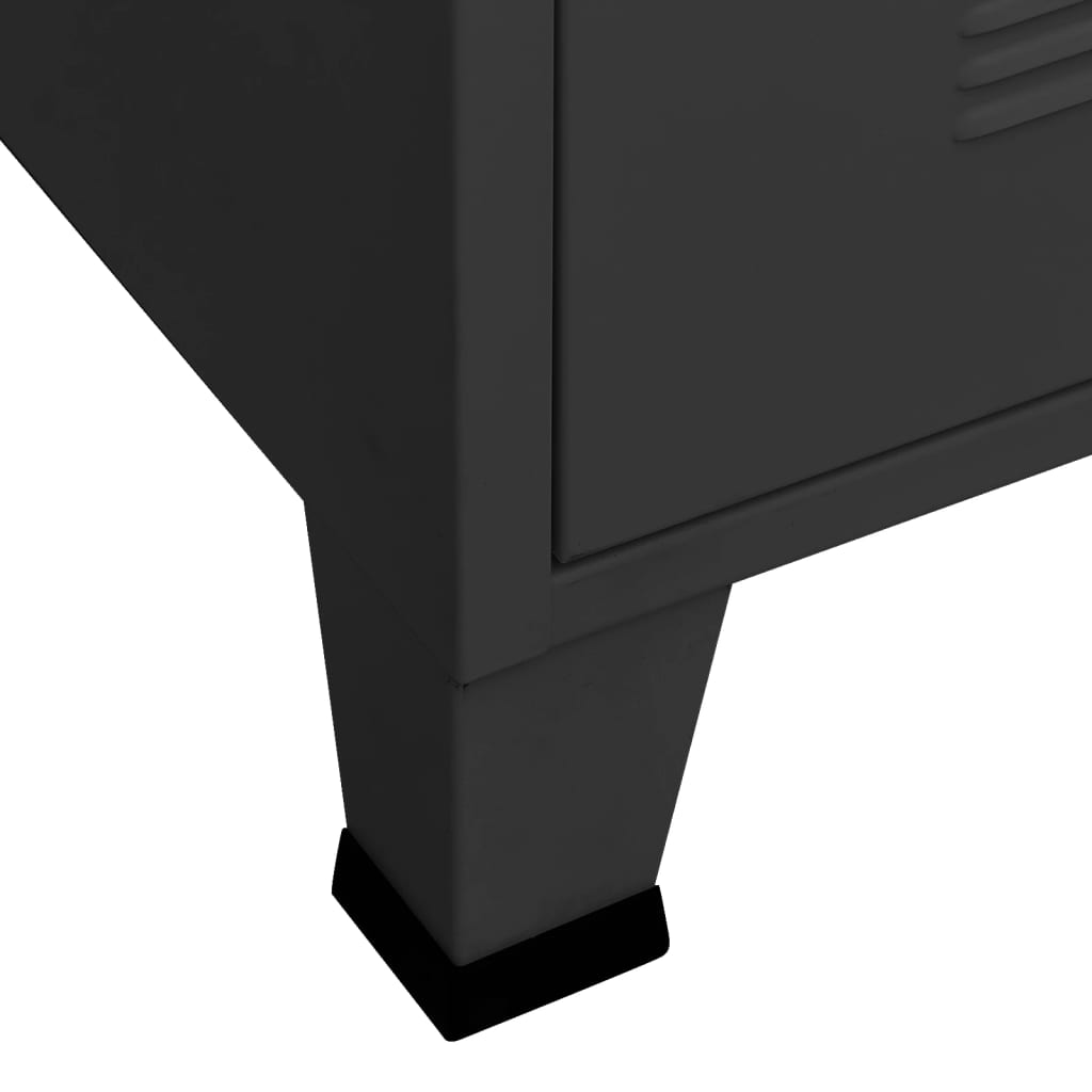 vidaXL Industriálna skriňa čierna 90x50x180 cm kovová