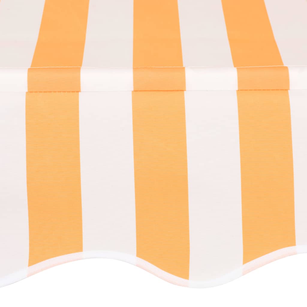 vidaXL Ručne zaťahovacia markíza 250 cm, oranžovo biele pásiky