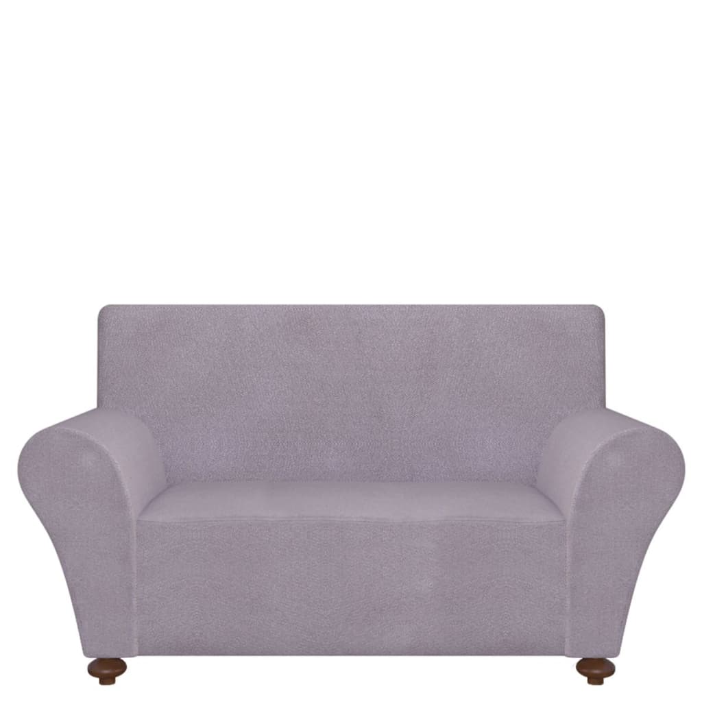 131086 vidaXL Stretch Couch Slipcover Grey Polyester Jersey