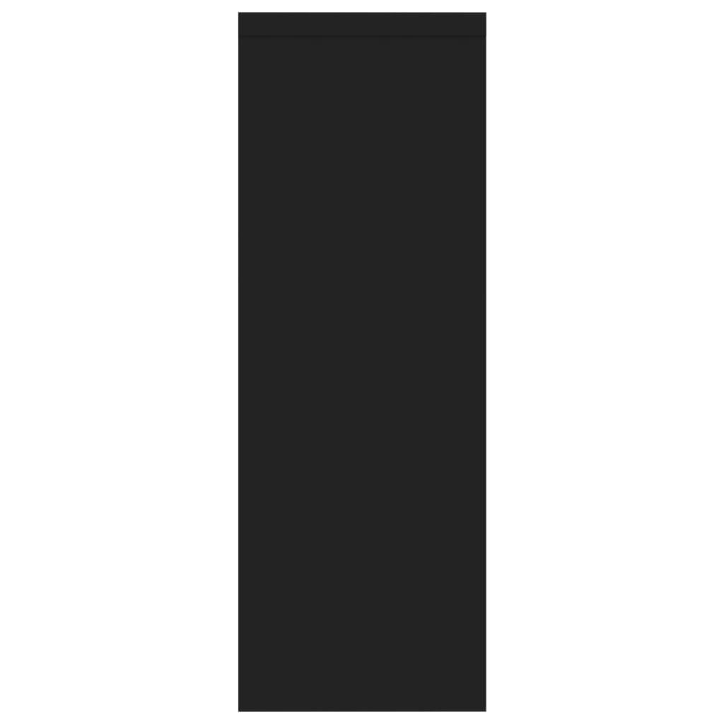 vidaXL Nástenná polica, čierna 45,1x16x45,1 cm, kompozitné drevo