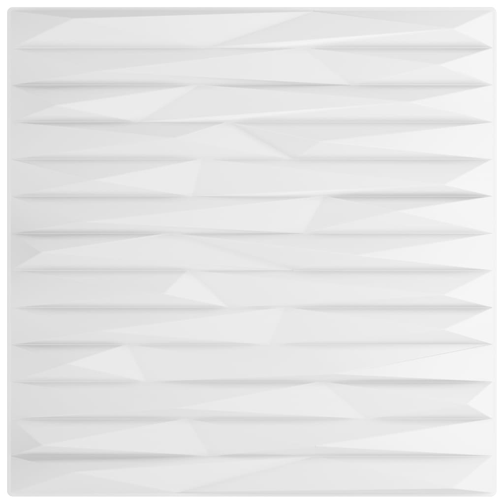 vidaXL Nástenné panely 12 ks, biele 50x50 cm, XPS 3 m² kameň