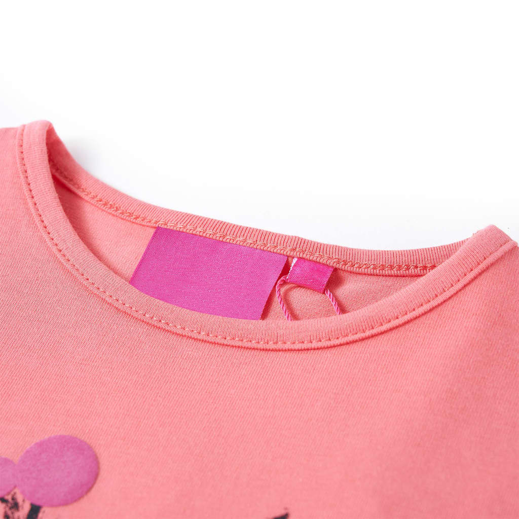 Detské tričko s dlhým rukávom mačky ružové 92