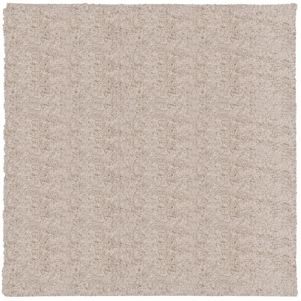 vidaXL Shaggy koberec PAMPLONA, vysoký vlas, moderný, béžový 120x120cm
