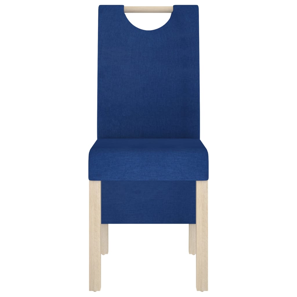 vidaXL Jedálenské stoličky 6 ks modrá látkové