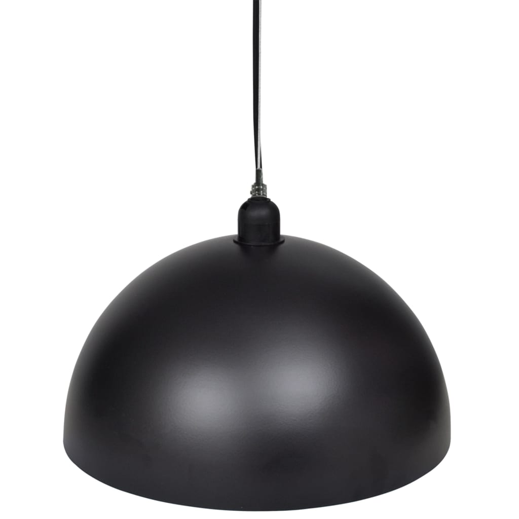 vidaXL Stropná lampa 2 ks, nastaviteľná výška, pologuľa, čierna
