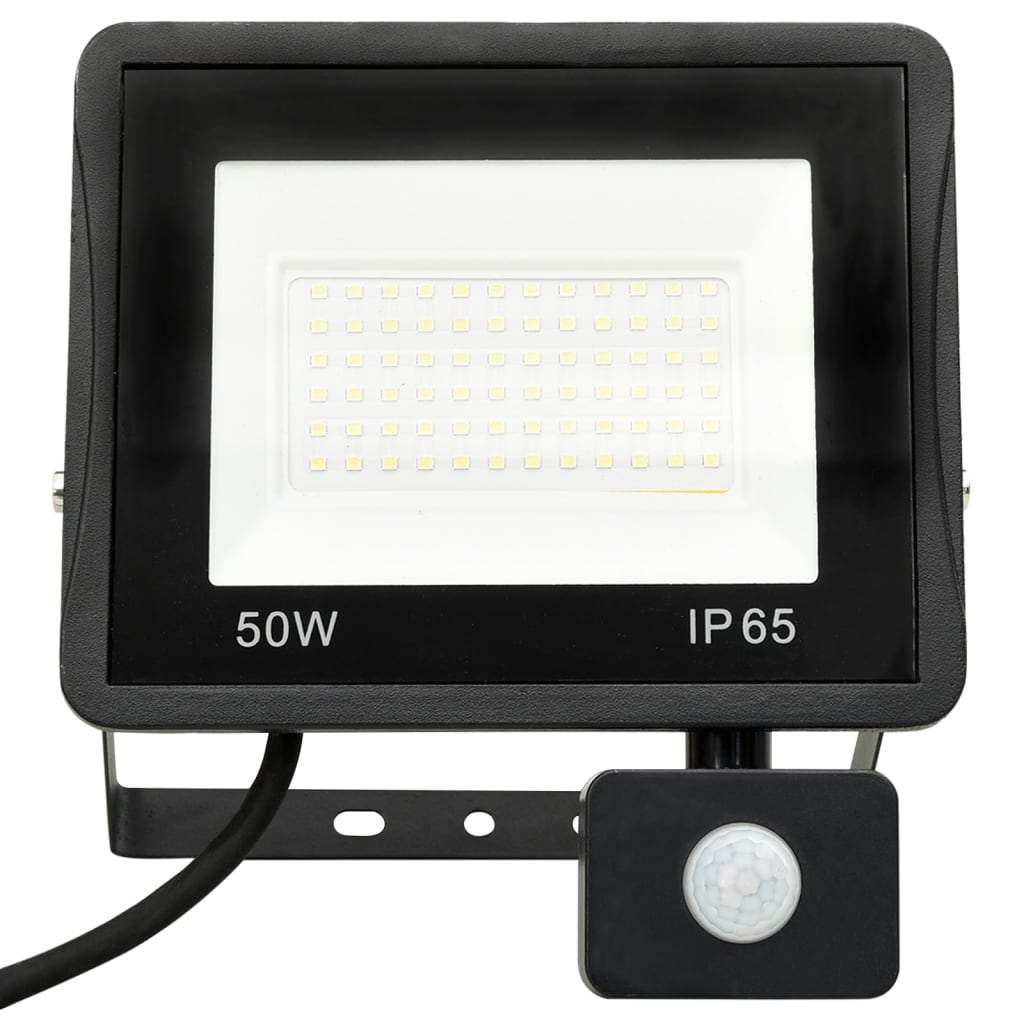 vidaXL LED reflektor so senzorom 50 W teplé biele svetlo