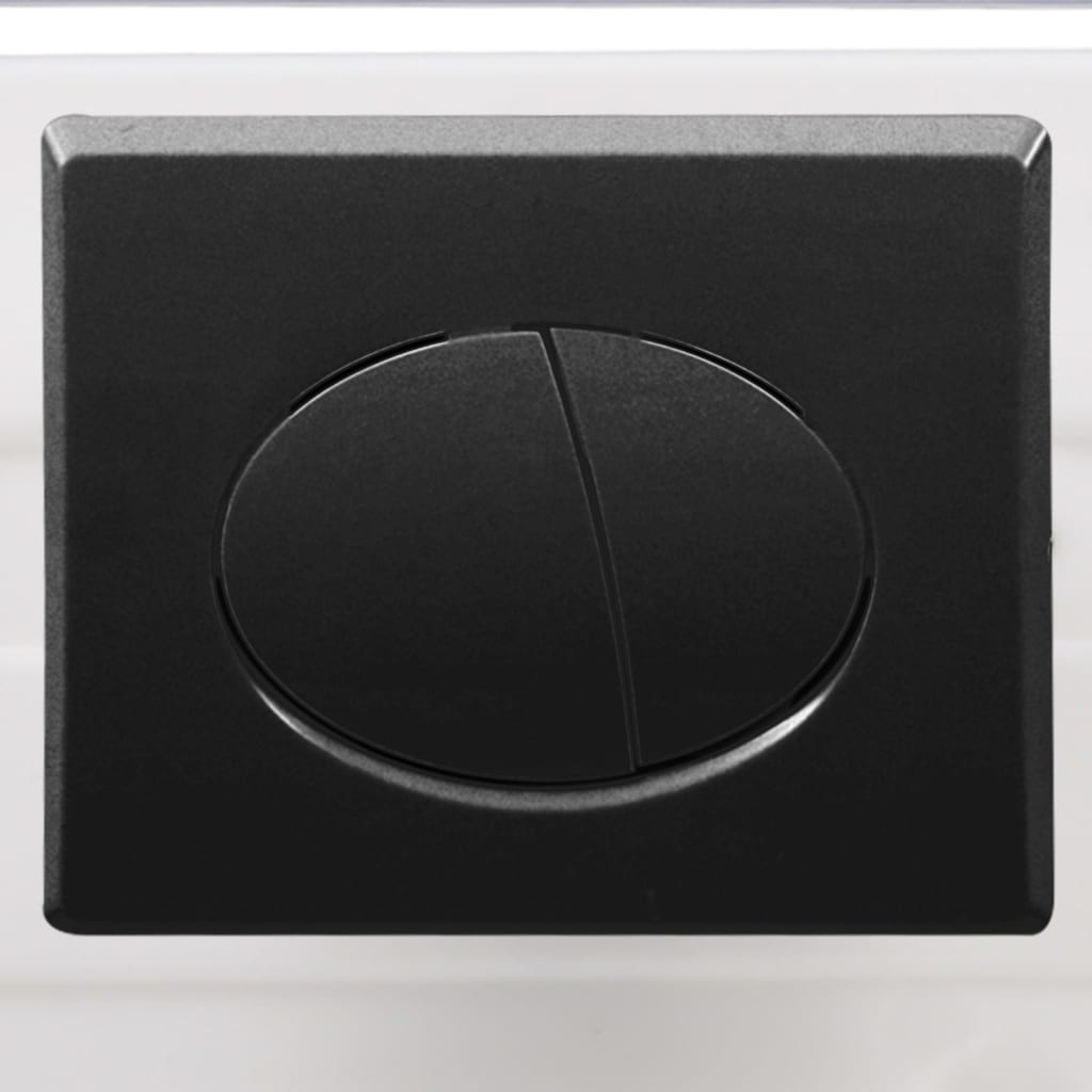 vidaXL Keramické závesné WC so skrytou nádržou čierne