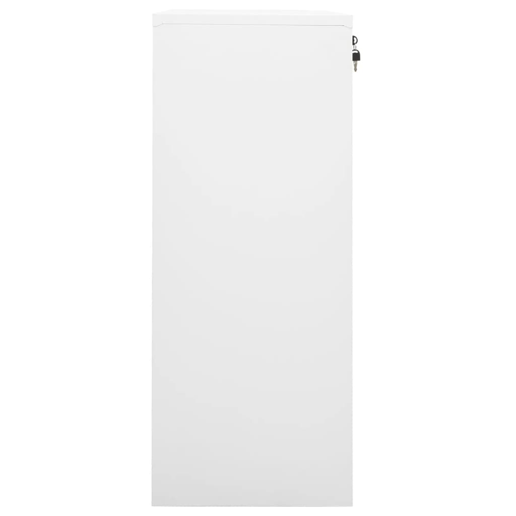 vidaXL Kancelárska skriňa biela 90x40x102 cm oceľ