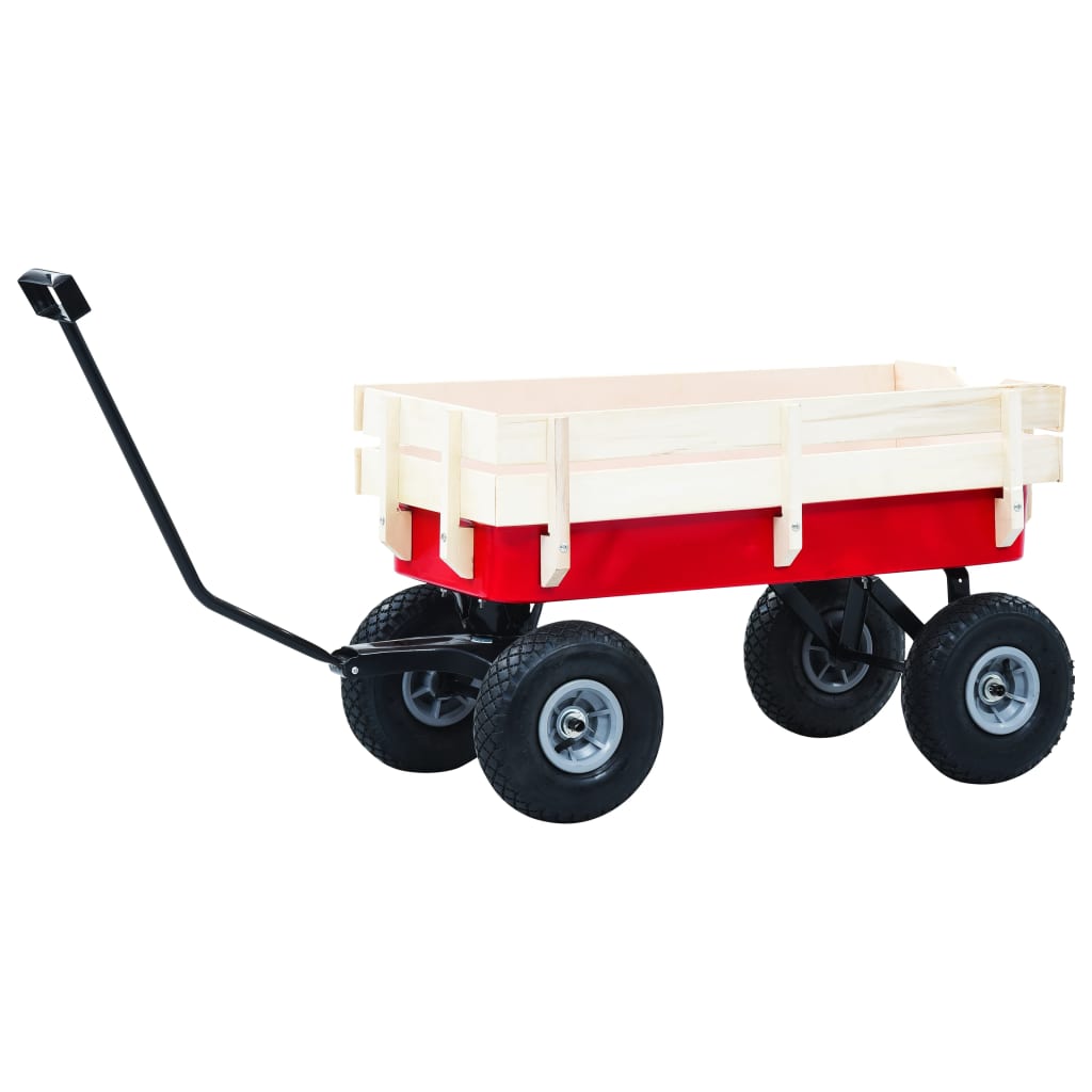 vidaXL Ručný vozík červený 150 kg