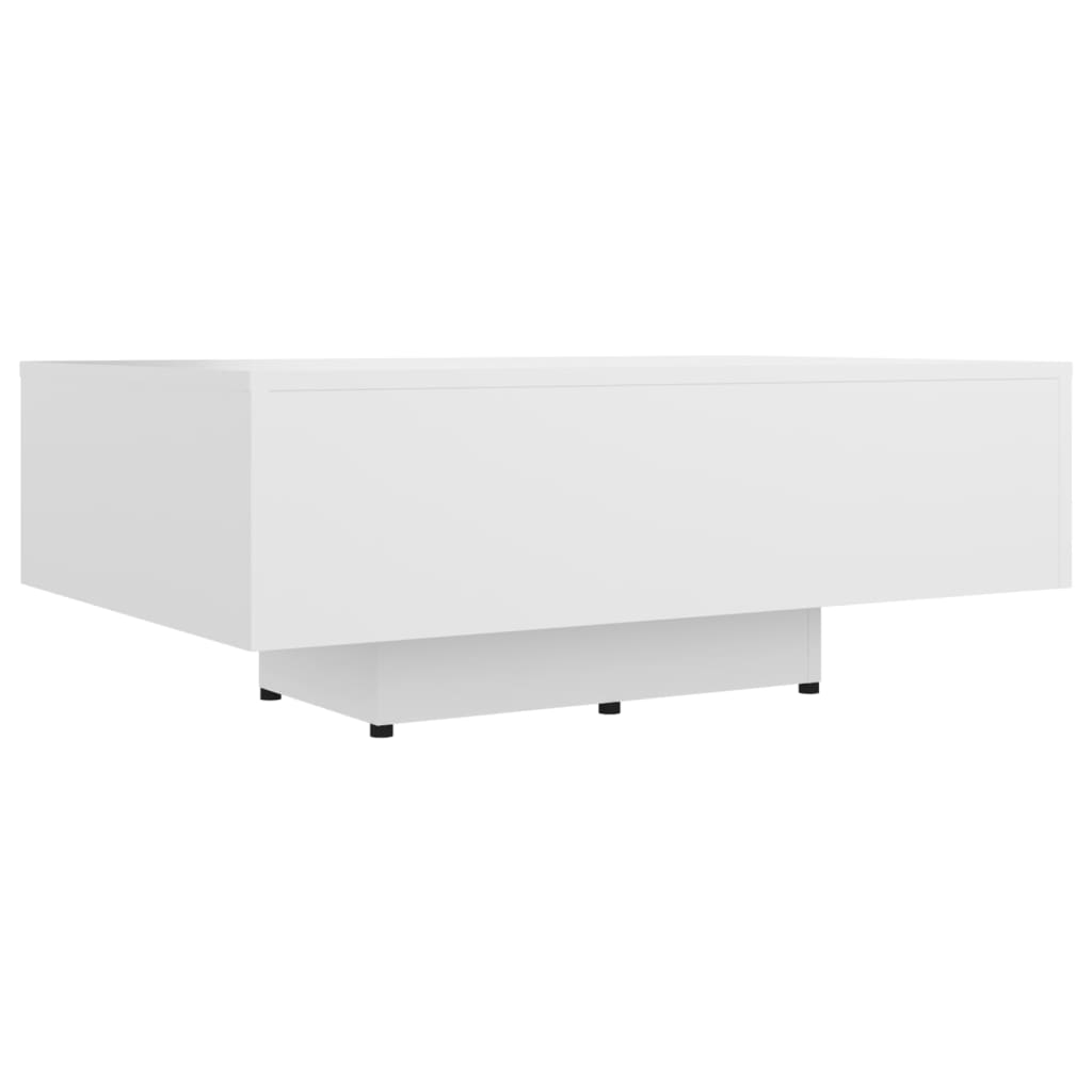 vidaXL Konferenčný stolík, biely 85x55x31 cm, drevotrieska
