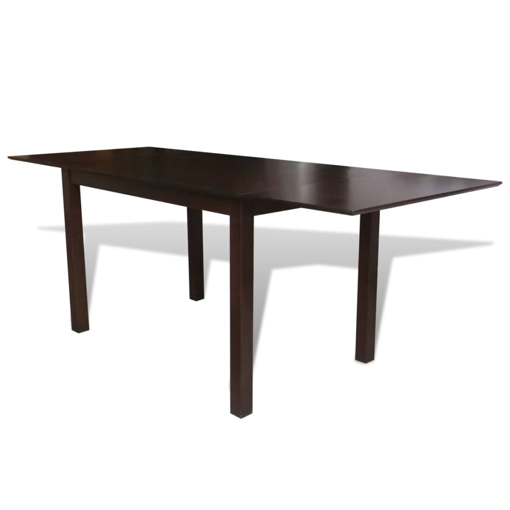 vidaXL Rozťahovací jedálenský stôl kaučukový hnedý 190 cm