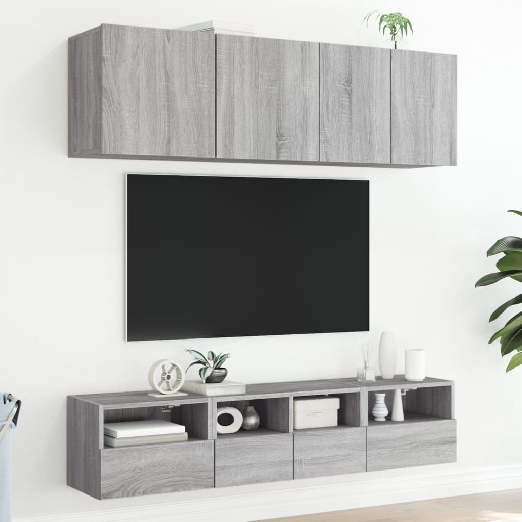 vidaXL TV nástenná skrinka sivá sonoma 40x30x30 cm kompozitné drevo
