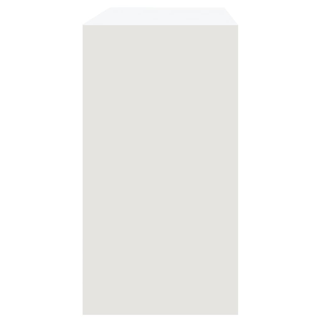 vidaXL Konzolový stolík biely 89x41x76,5 cm oceľový