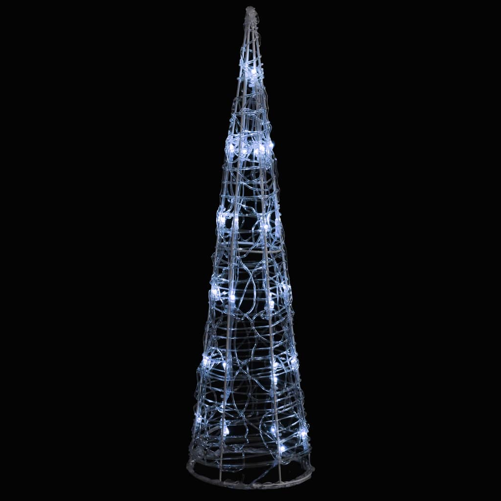vidaXL Akrylové dekoratívne pyramídové LED svetlo studené biele 60 cm