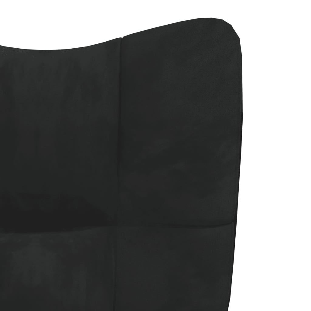 vidaXL Relaxačné kreslo s podnožkou čierne zamat