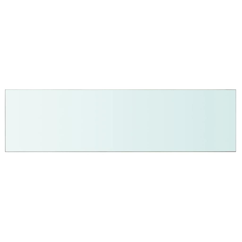 vidaXL Poličkový panel z priehľadného skla, 110x30 cm