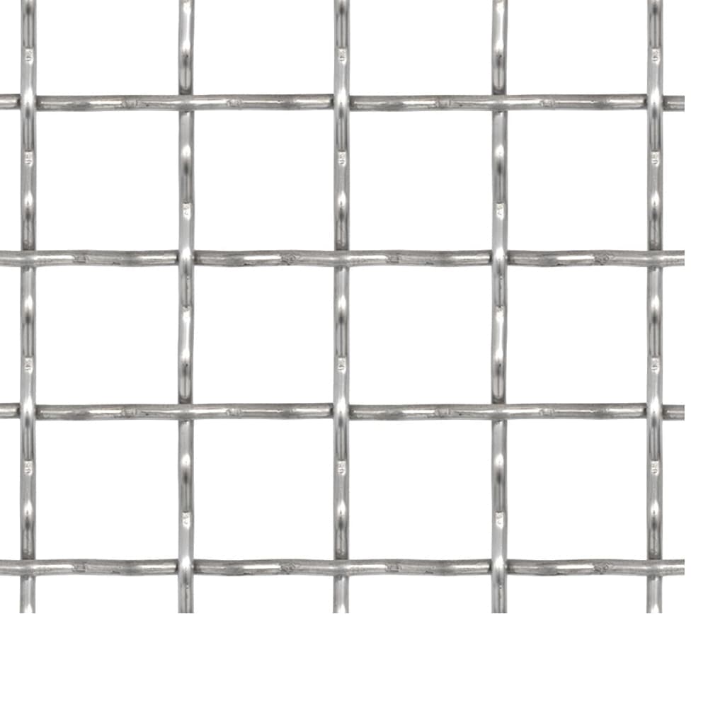 vidaXL Drôtený záhradný plot, nehrdzavejúca oceľ 100x85 cm 21x21x2,5 mm