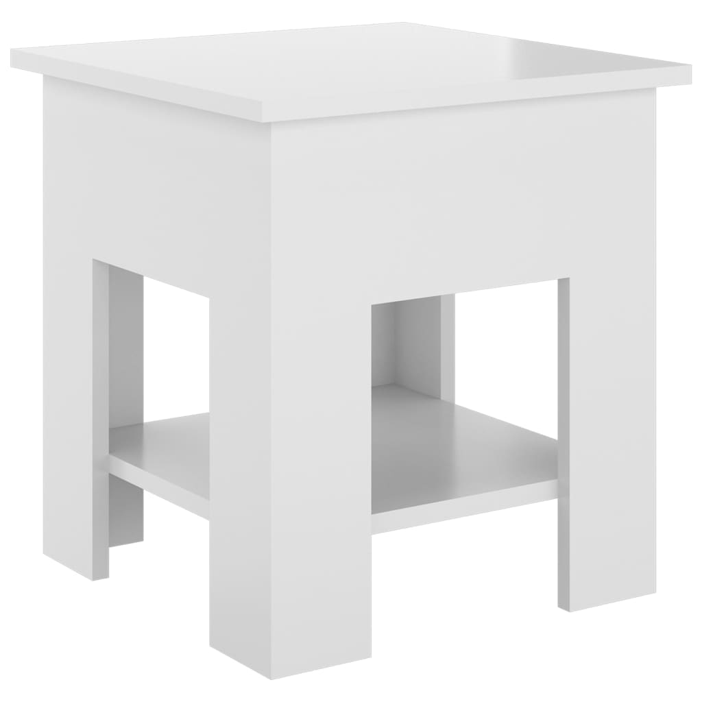 vidaXL Konferenčný stolík lesklý biely 40x40x42 cm kompozitné drevo