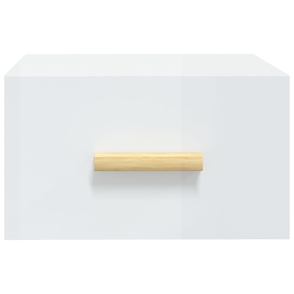 vidaXL Nástenný nočný stolík lesklý biely 35x35x20 cm