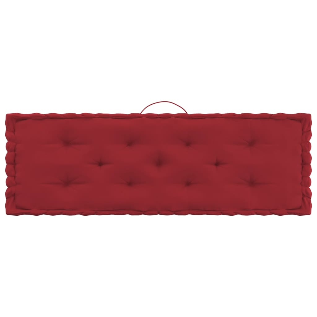 vidaXL Podlahové paletové podložky 6 ks burgundské červené bavlna
