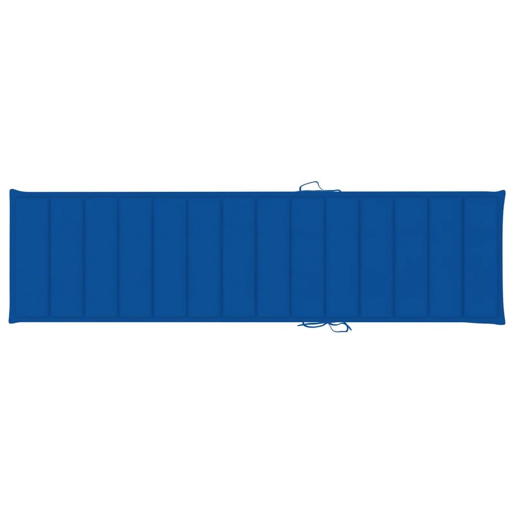 vidaXL Lehátka s vankúšmi 2 ks kráľovské modré teakové drevo