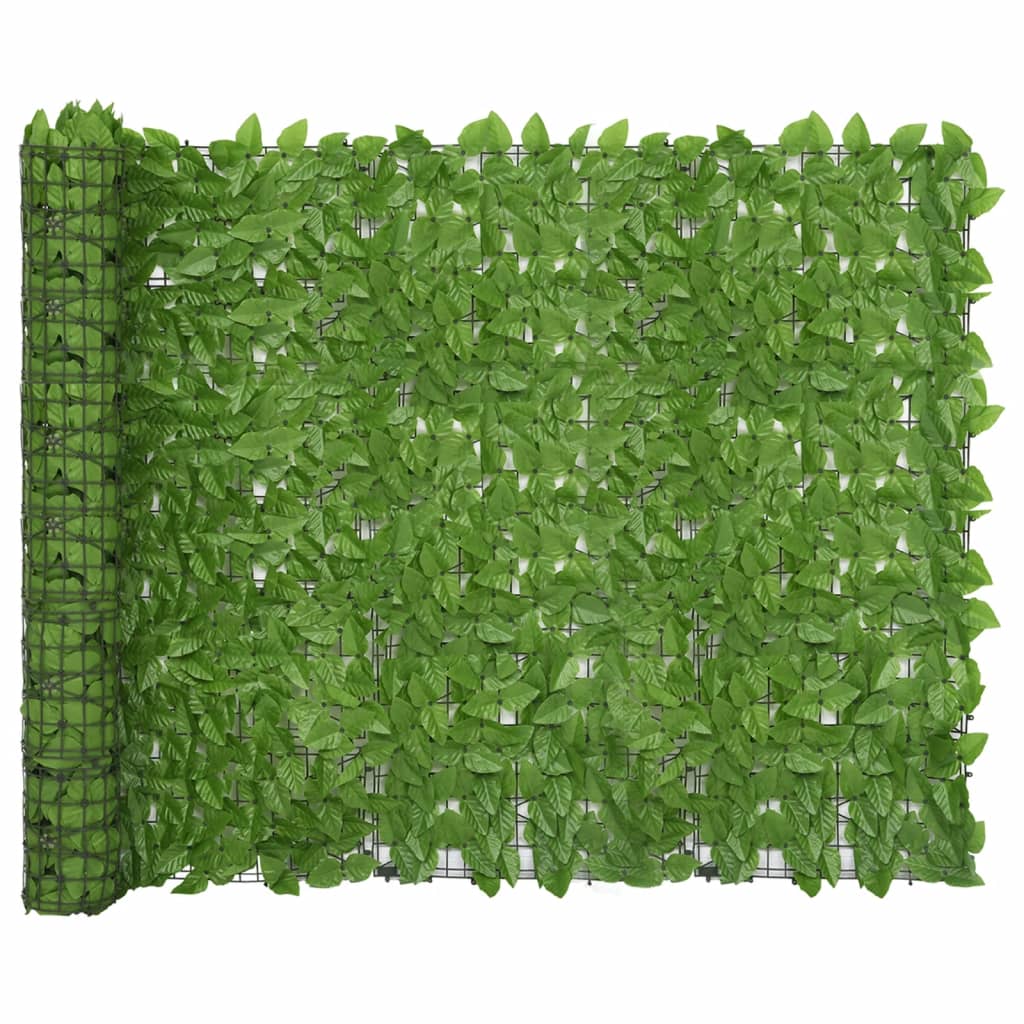 vidaXL Balkónová markíza so zelenými listami 500x150 cm