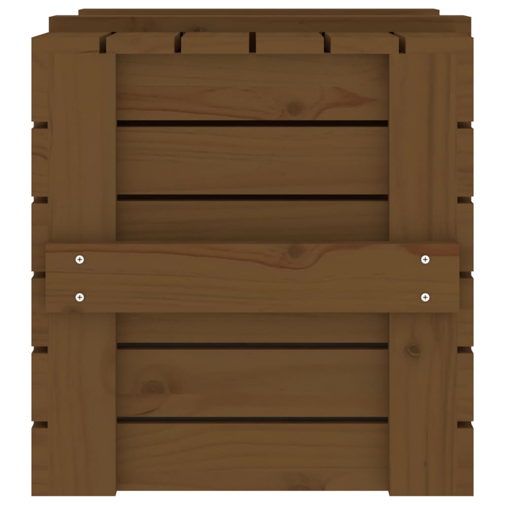 vidaXL Úložný box medovo-hnedý 58x40,5x42 cm masívna borovica