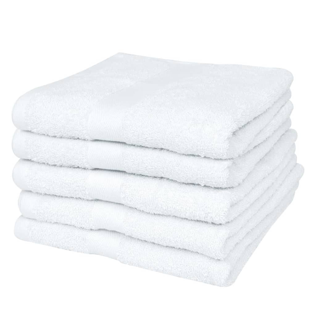 vidaXL Hotelové uteráky na ruky sada 25ks bavlna 400g/m² 50x100cm biele