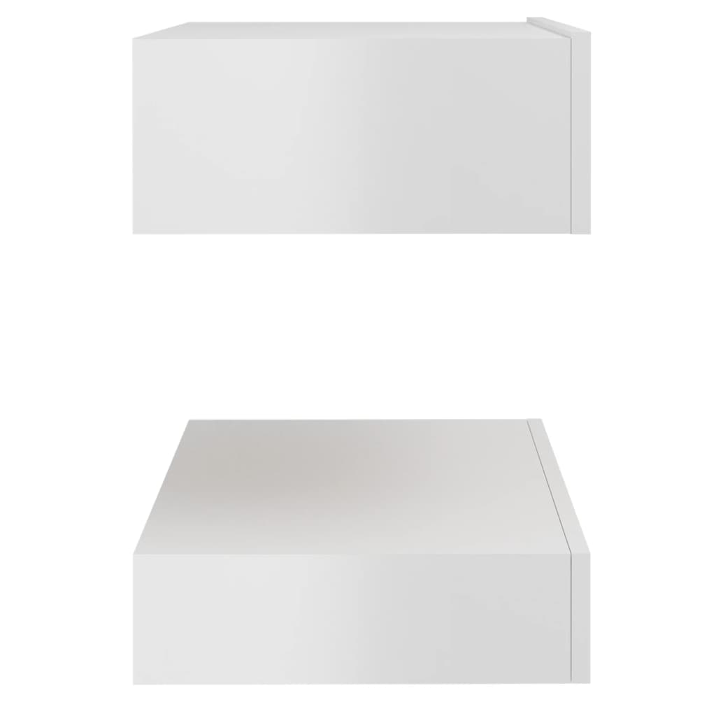 vidaXL Nočné stolíky 2 ks lesklé biele 60x35 cm drevotrieska