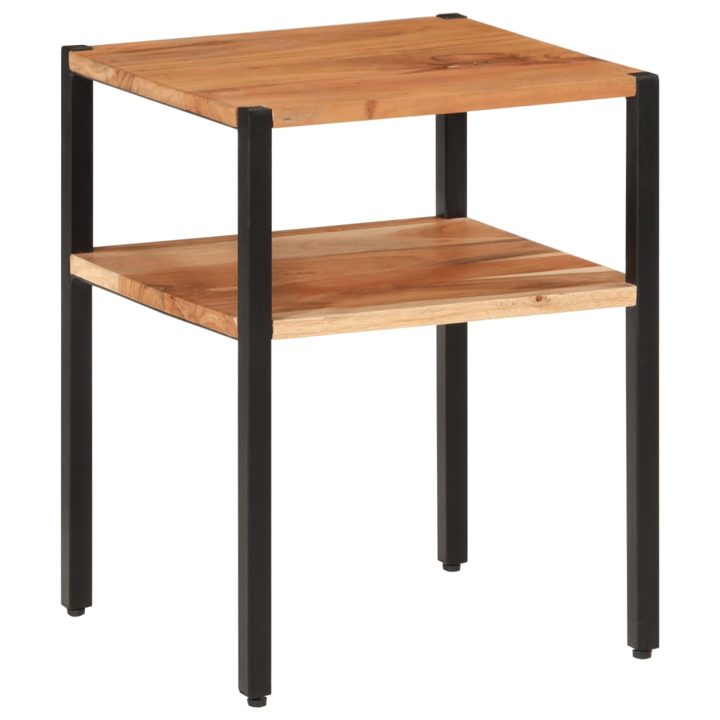 vidaXL Bočný stolík 35x35x45 cm masívne akáciové drevo agát a železo