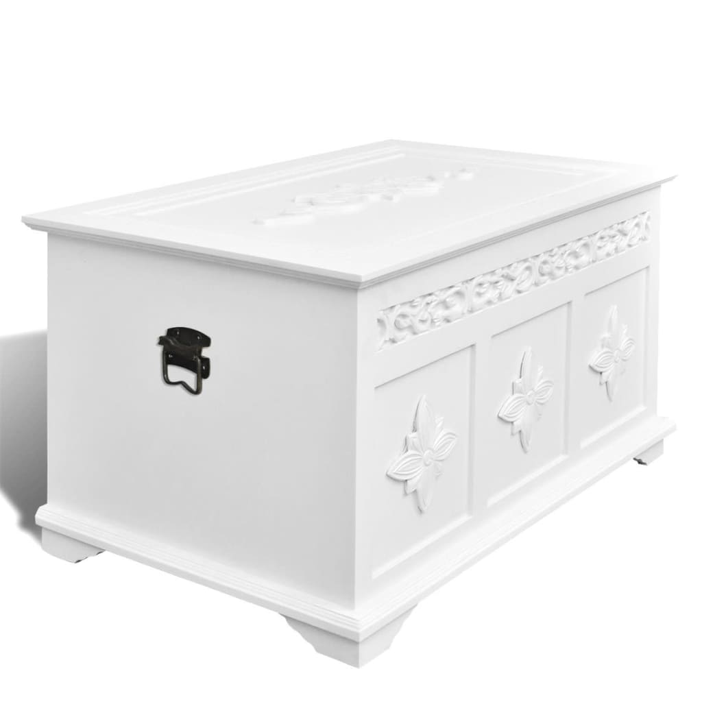 vidaXL Súprava skladovacích truhlíc, 3 kusy, biely náter