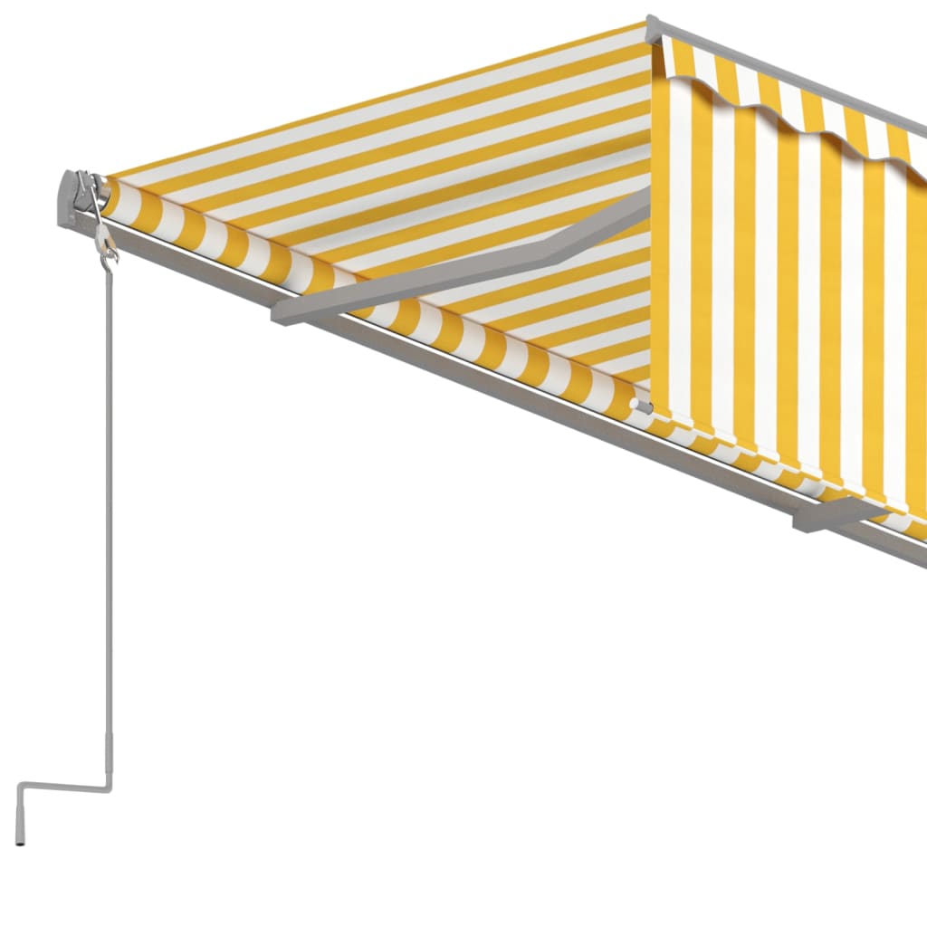 vidaXL Automatická markíza s tienidlom 3x2,5 m žlto-biela