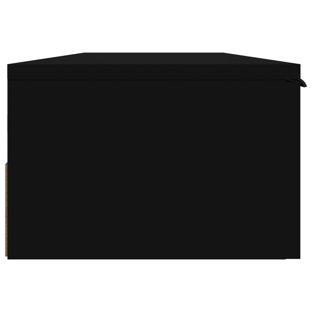 vidaXL Nástenná skrinka čierna 102x30x20 cm kompozitné drevo