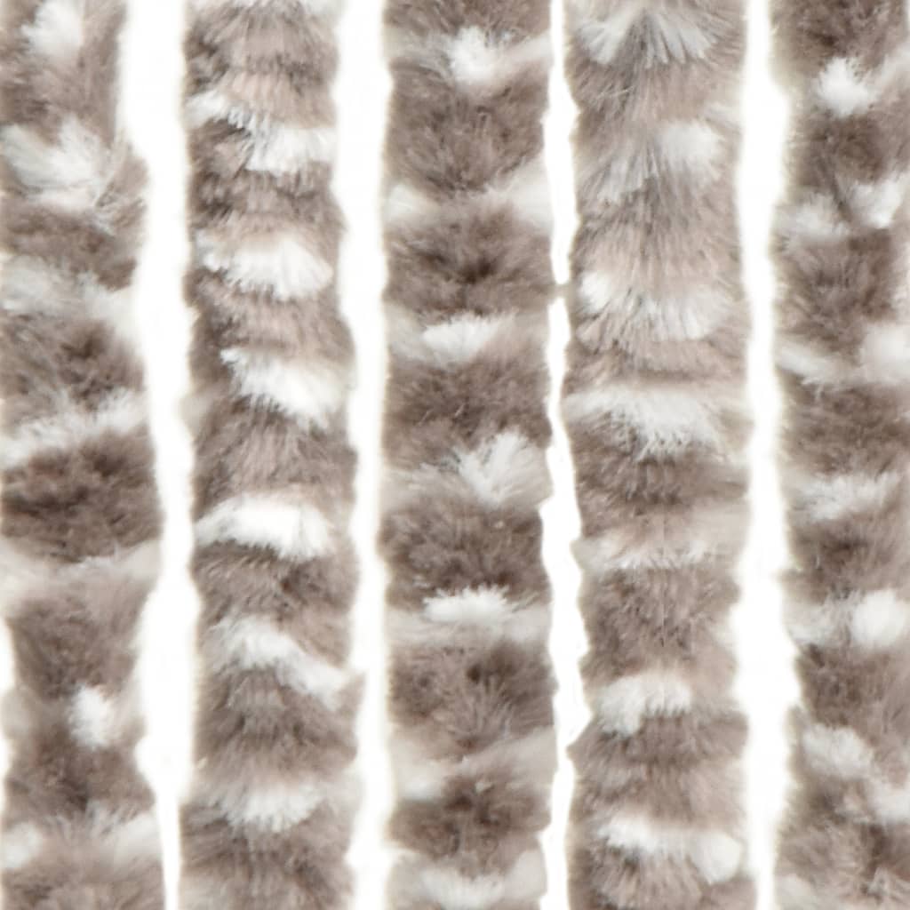 vidaXL Záves proti hmyzu, sivohnedý a biely 100x220 cm, ženilka