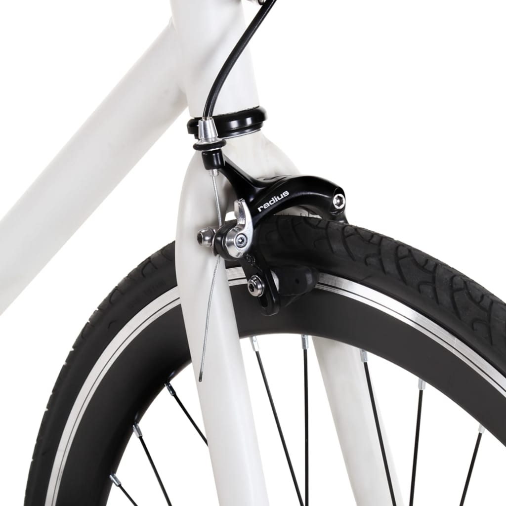 vidaXL Bicykel s pevným prevodom bielo-čierny 700c 59 cm
