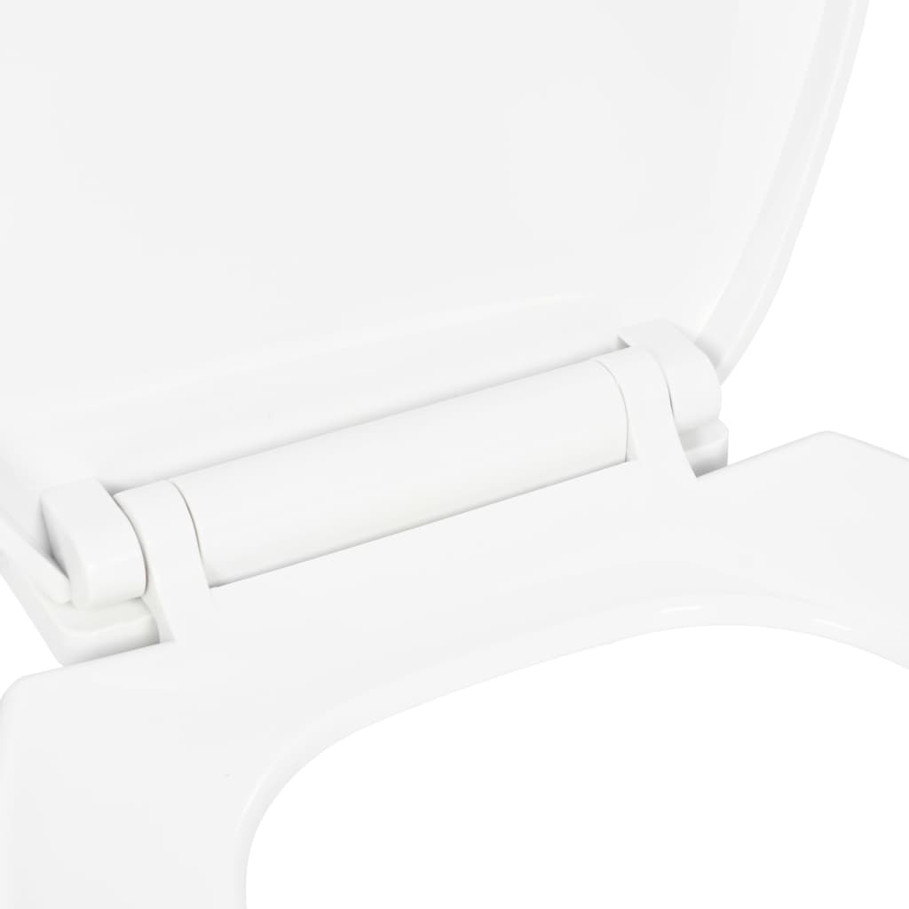 vidaXL WC sedadlo, pomalé sklápanie, rýchloupínacie, biele