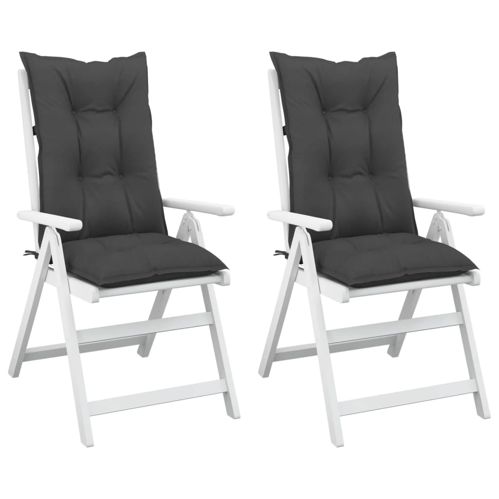 vidaXL Podložky na záhradné stoličky, vysoké operadlo 2 ks 120x50x7 cm