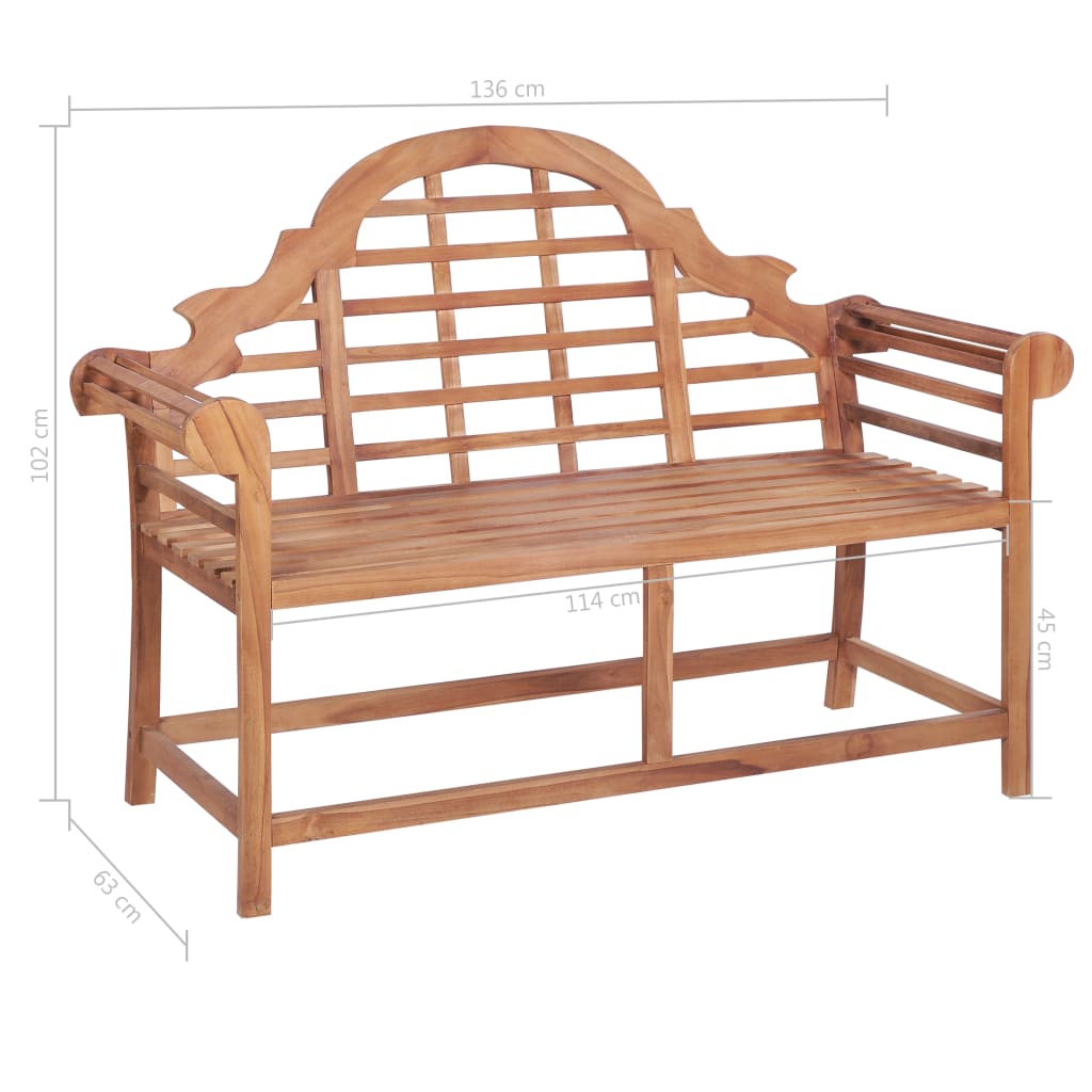 vidaXL Záhradná lavička s jasnozelenou podložkou 120 cm tíkový masív