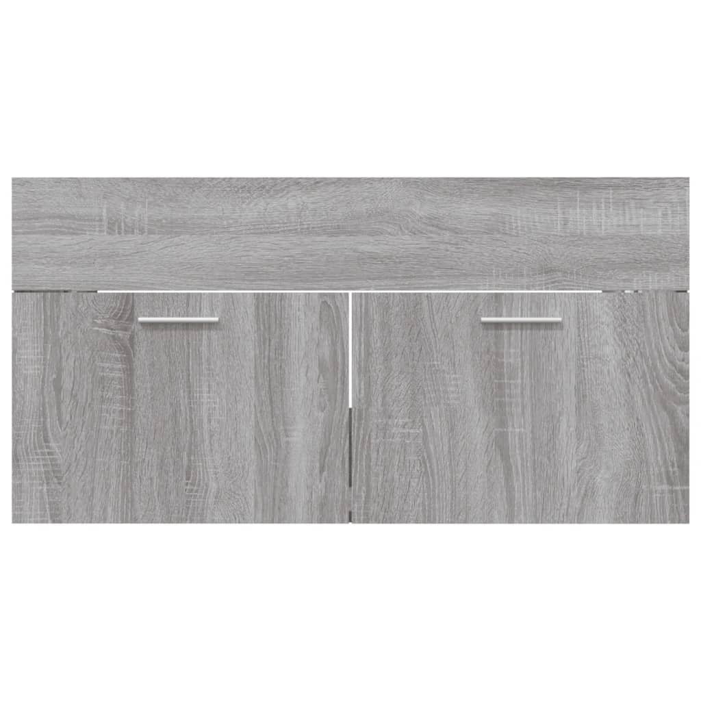 vidaXL 2-dielna sada kúpeľňového nábytku, sivá sonoma kompozitné drevo