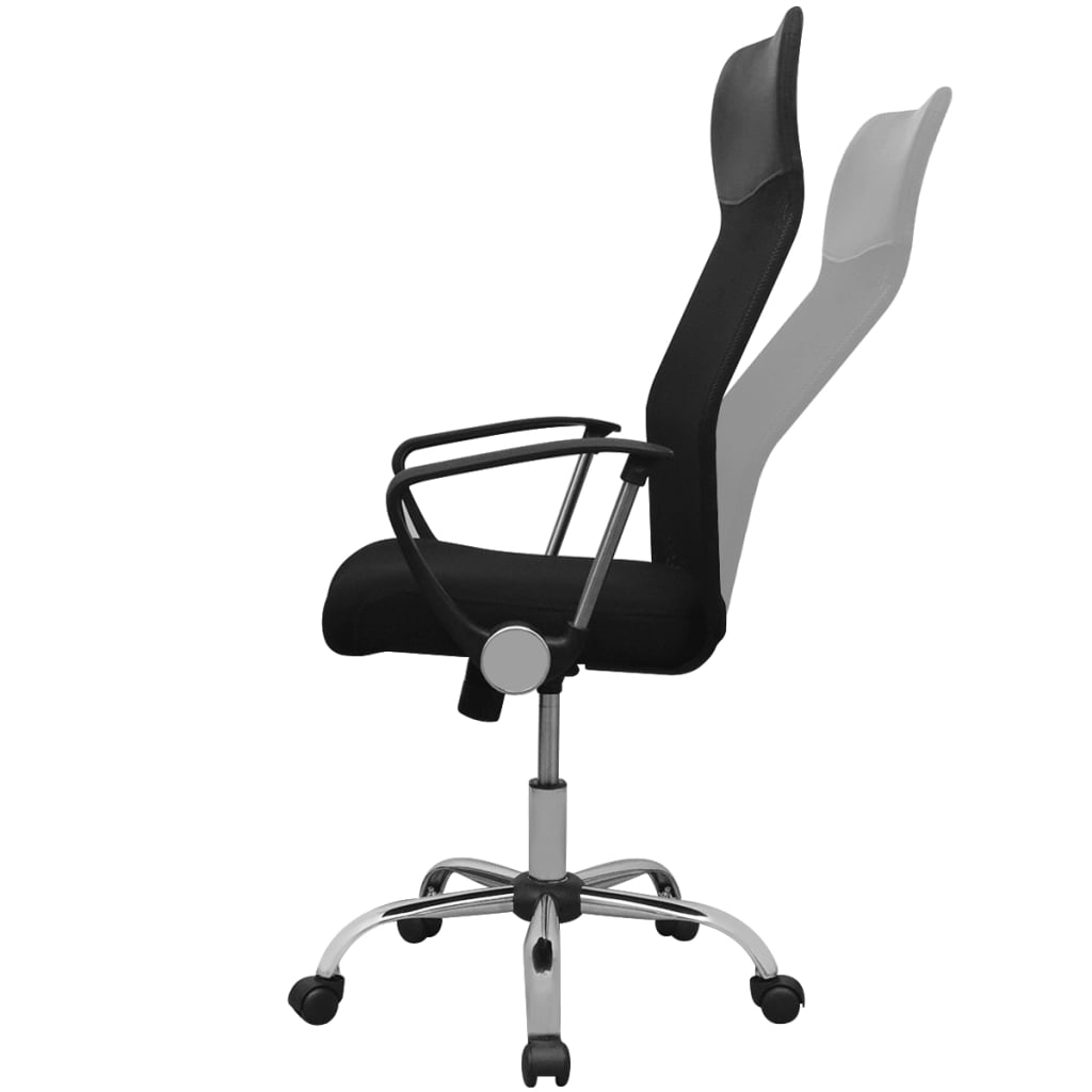 Čierne kancelárske kreslo z PU strednej hustoty vidaXL 61,5 x 60 cm
