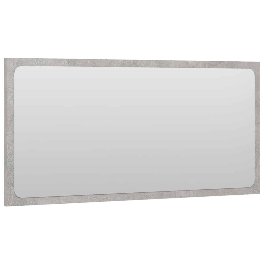 vidaXL Kúpeľňové zrkadlo, betónovo sivé 80x1,5x37 cm, kompozitné drevo
