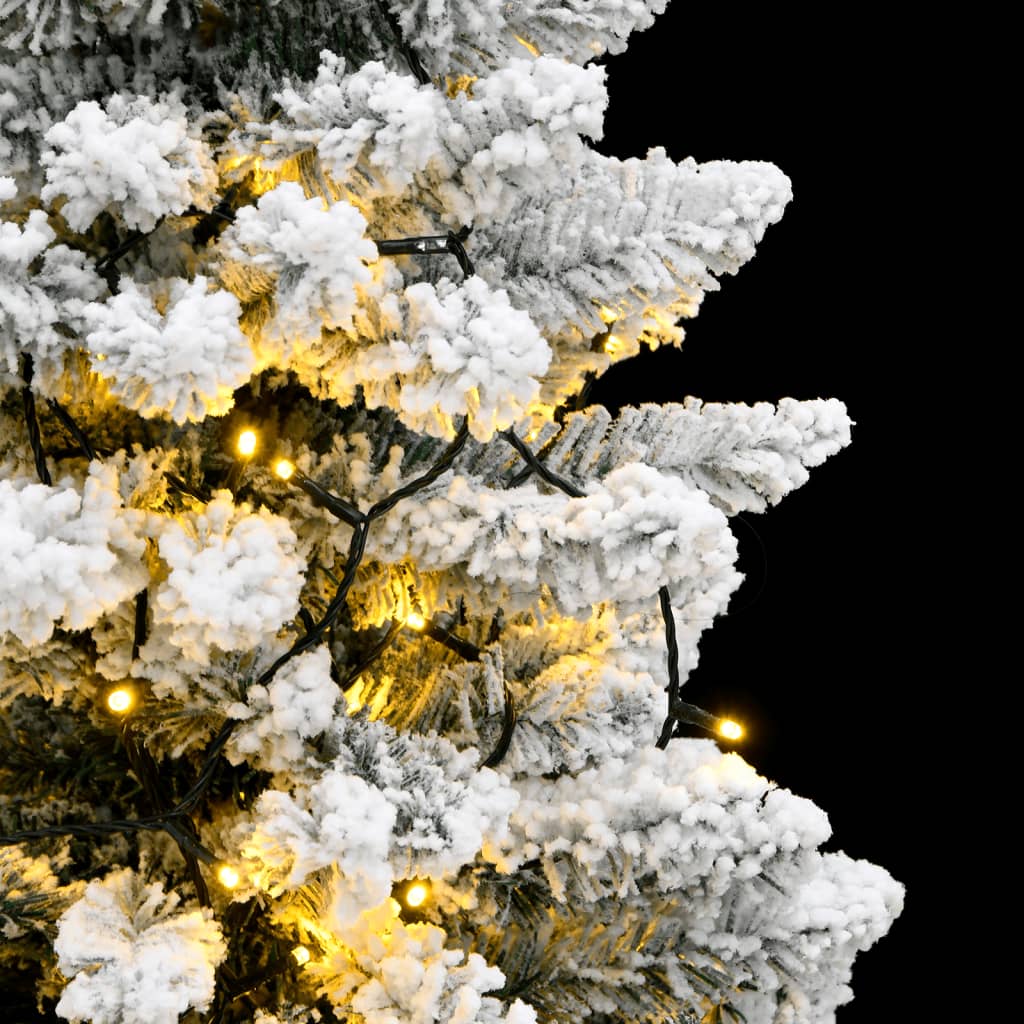 vidaXL Umelý výklopný vianočný stromček 300 LED a snehové vločky 240cm