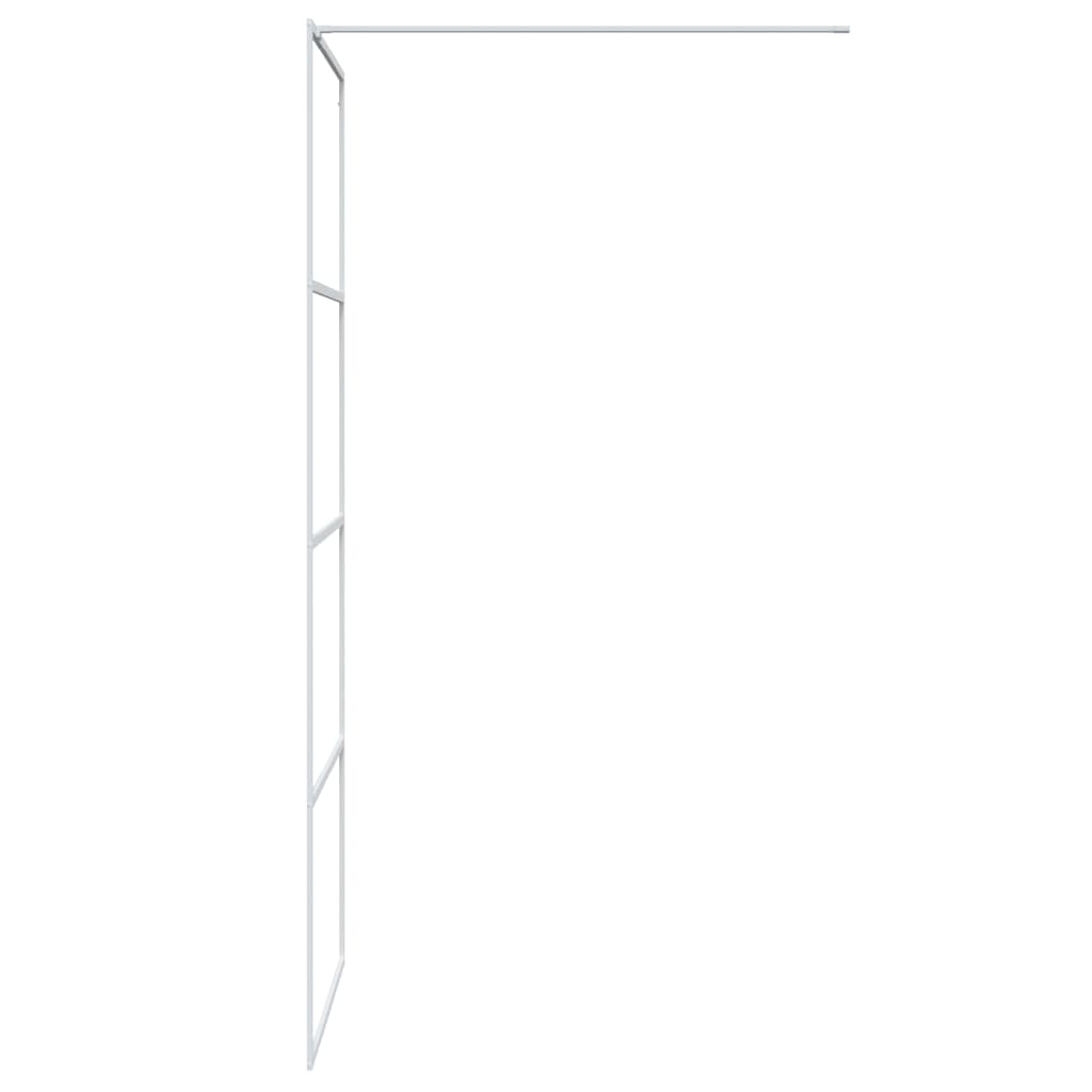 vidaXL Sprchová zástena biela 80x195 cm priehľadné ESG sklo