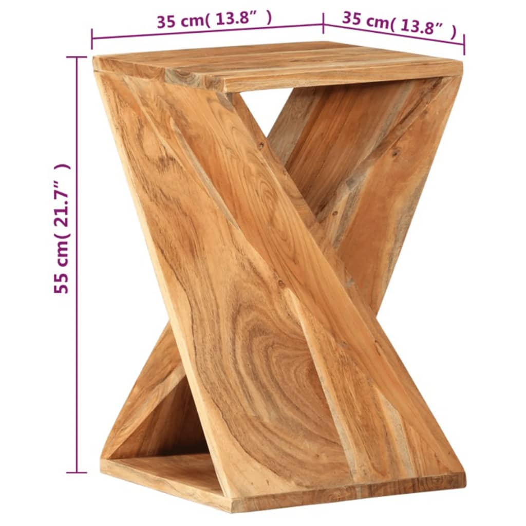 vidaXL Príručný stolík 35x35x55 cm akáciový masív