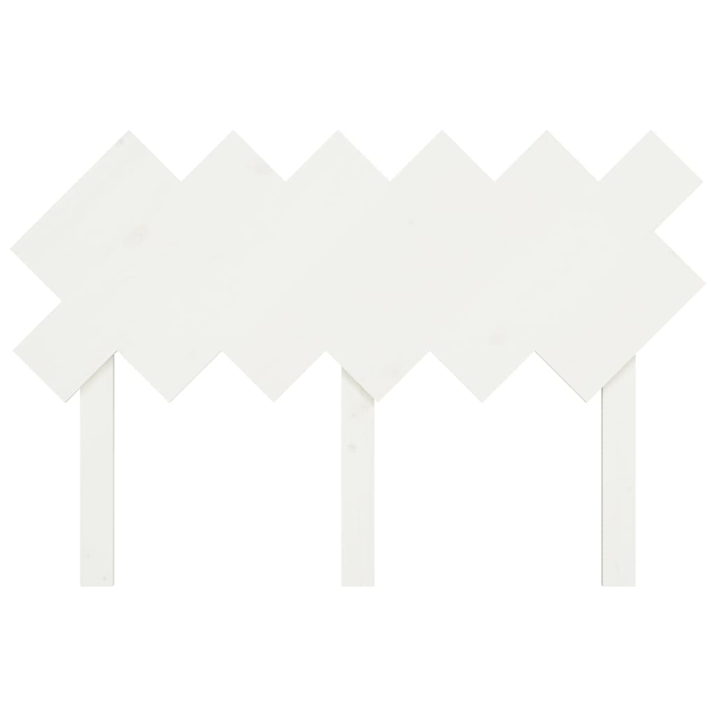 vidaXL Čelo postele biele 122,5x3x80,5 cm masívna borovica