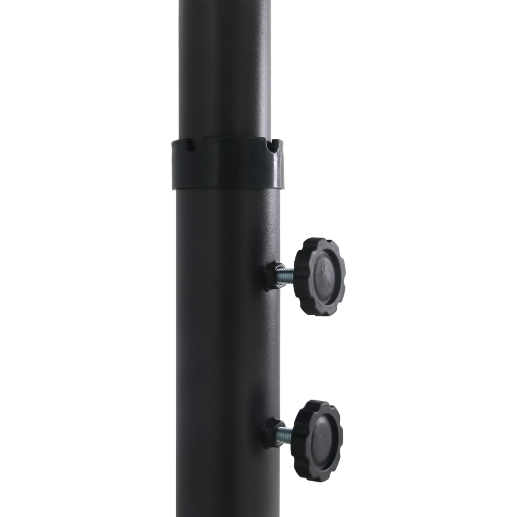 vidaXL Vonkajší slnečník s hliníkovou tyčou 460x270 cm, čierny