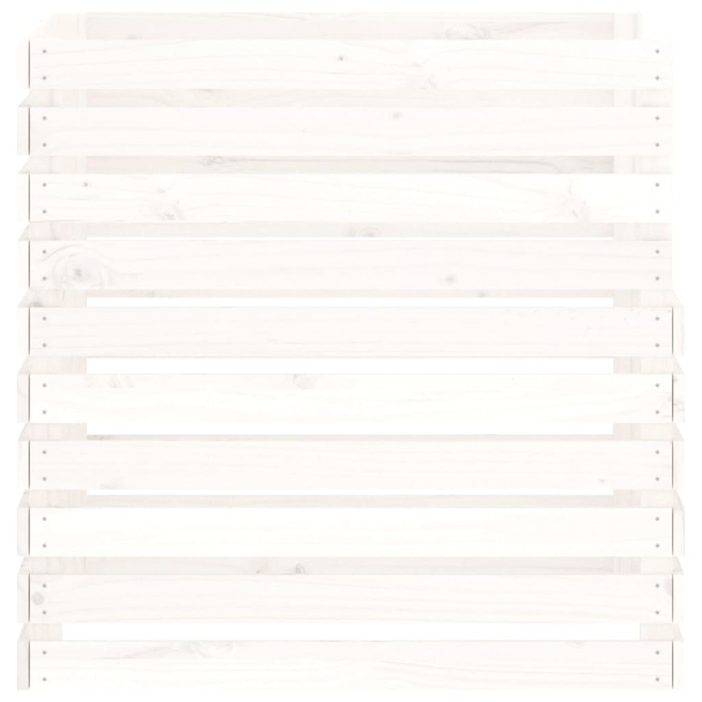vidaXL Kompostér biely 80x80x78 cm masívne borovicové drevo