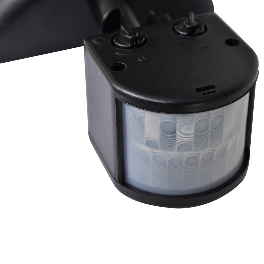 Dvojitý solárny LED reflektor so senzorom, čierny