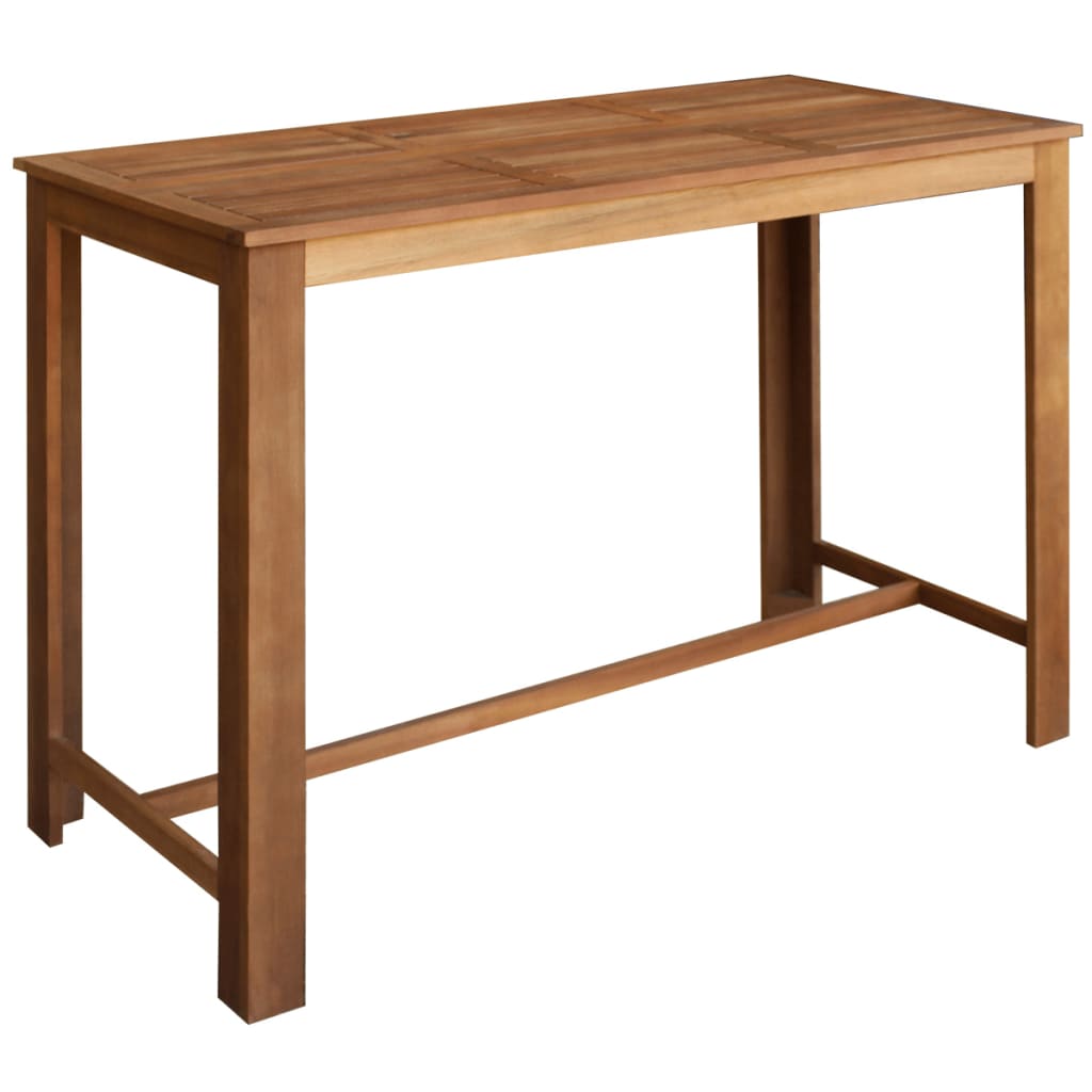 vidaXL 7-dielna súprava barového stola a stoličiek, masívne akáciové drevo