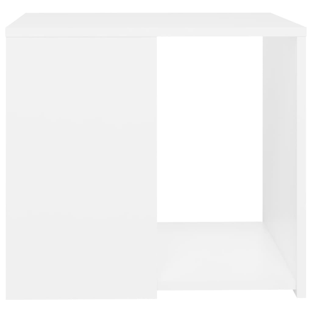 vidaXL Príručný stolík biely 50x50x45 cm drevotrieska